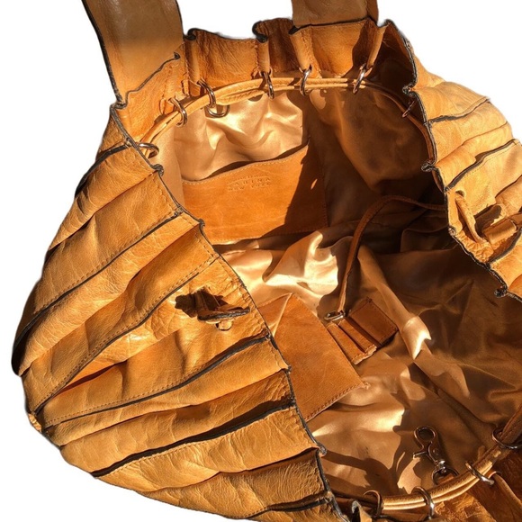 Vintage Sabina New York tan leather satchel hobo bag - Picture 3 of 4